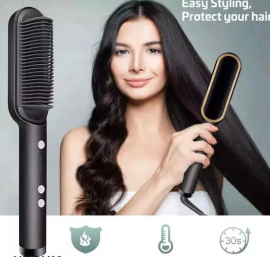 Gentle Hair Straightening Brush for Girls – Safe & Easy Styling